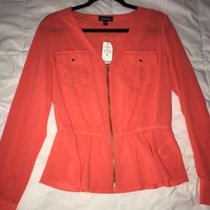 Bebe coral top small nwt